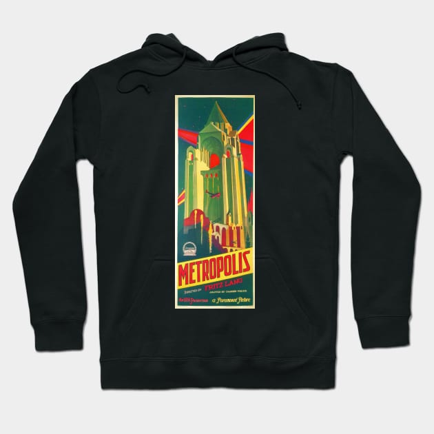 METROPOLIS Directed by Fritz Lang 1927 Hollywood Sci Fi Vintage Movie Hoodie by vintageposters